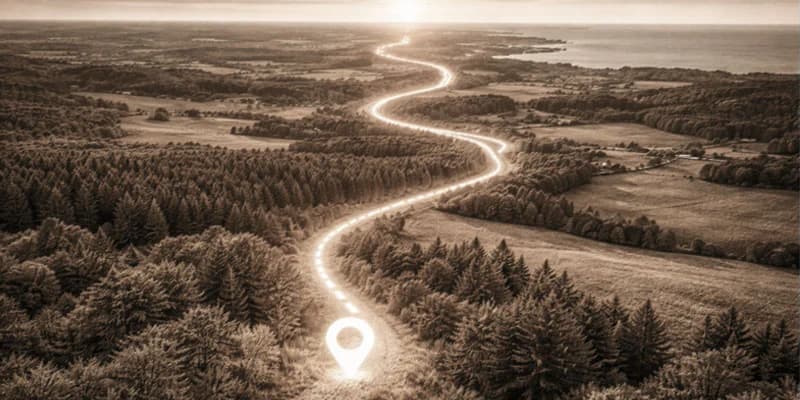 Virtuelle Route durch Deutschland von den Alpen bis zur Nordsee