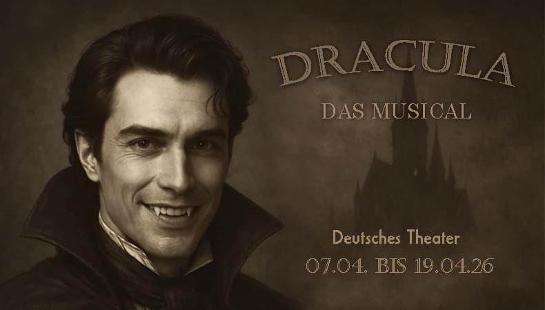 Szene aus dem Musical Dracula mit einem Schauspieler im Graf-Kostüm