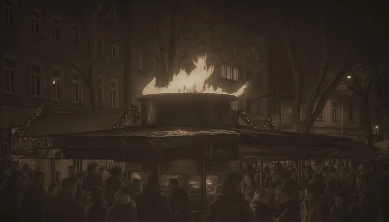 Feuerzangenbowle in München — Weihnachtskessel