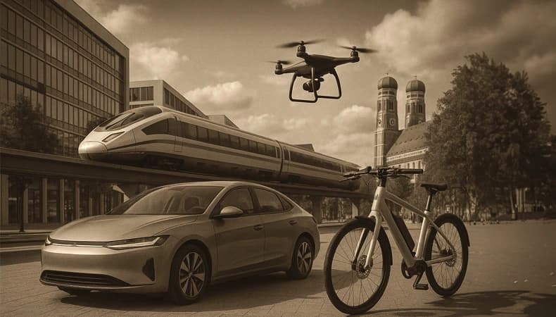 Futuristisches Fahrzeug auf der IAA MOBILITY in München