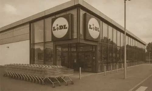 Preisschilder im Lidl-Supermarkt