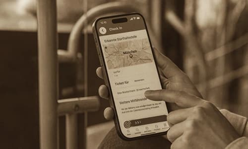 MVVswipe-App auf dem Smartphone