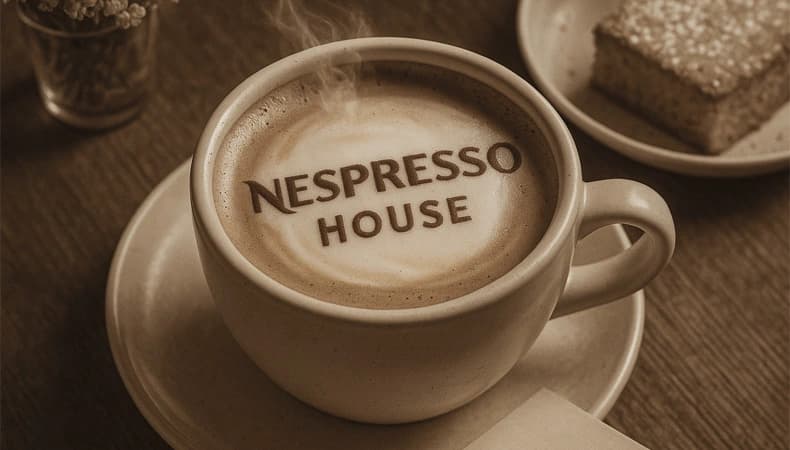 Чашка Nespresso в кафе на Marienplatz