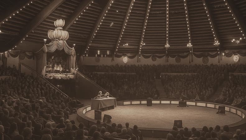 Das feste Gebäude des Circus Krone in München