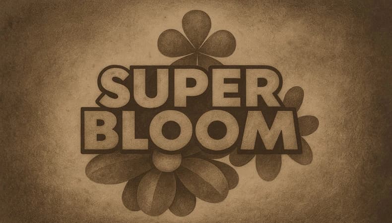 Толпа зрителей на фоне сцены фестиваля Superbloom