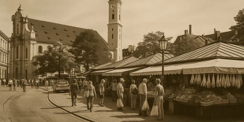 Viktualienmarkt — гастрономическая душа Мюнхена